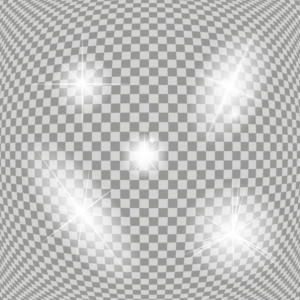 مجموعه ستاره های درخشان نور با تصویر برداری Sparkles