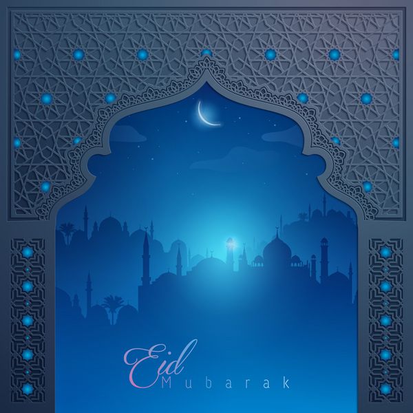 طراحی زمینه اسلامی عید مبارک
