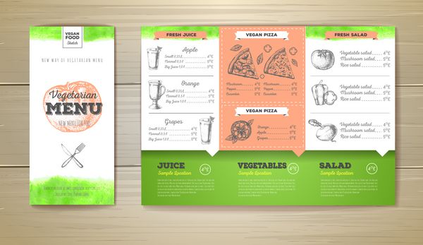طراحی منوی مواد غذایی گیاهی پرنعمت