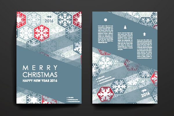 مجموعه بروشور قالب های طراحی پوستر به سبک کریسمس