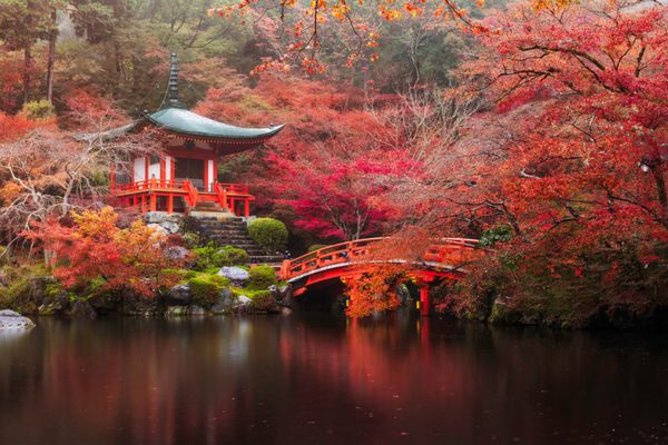 معبد Daigo-ji در پاییز