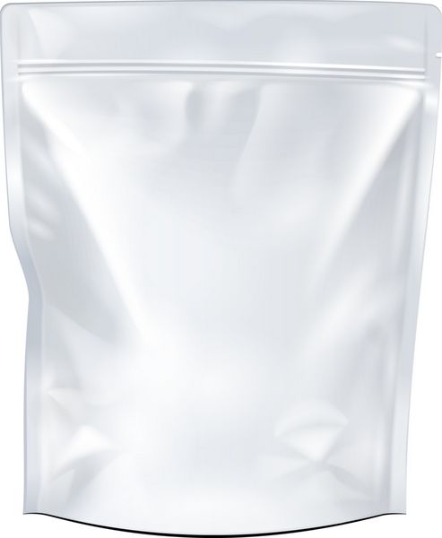 الگوی بسته کیسه ای کیسه ای فویل سفید یا پلاستیک مواد غذایی پلاستیکی