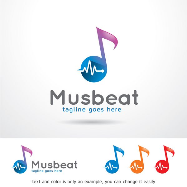 وکتور طراحی الگوی موسیقی Beat Logo