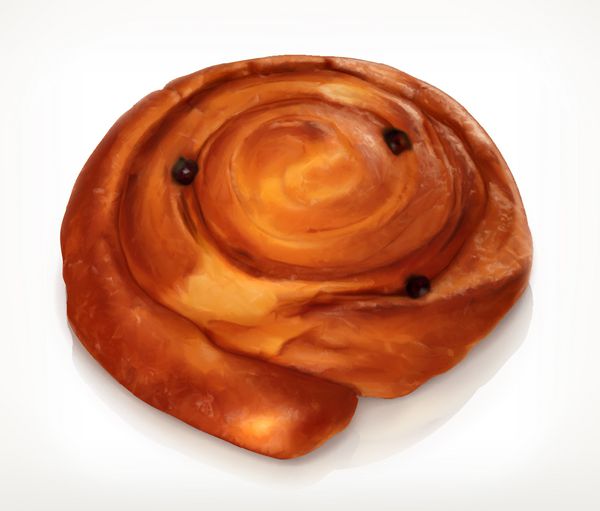 شیرینی دانمارکی نماد وکتور نانوایی