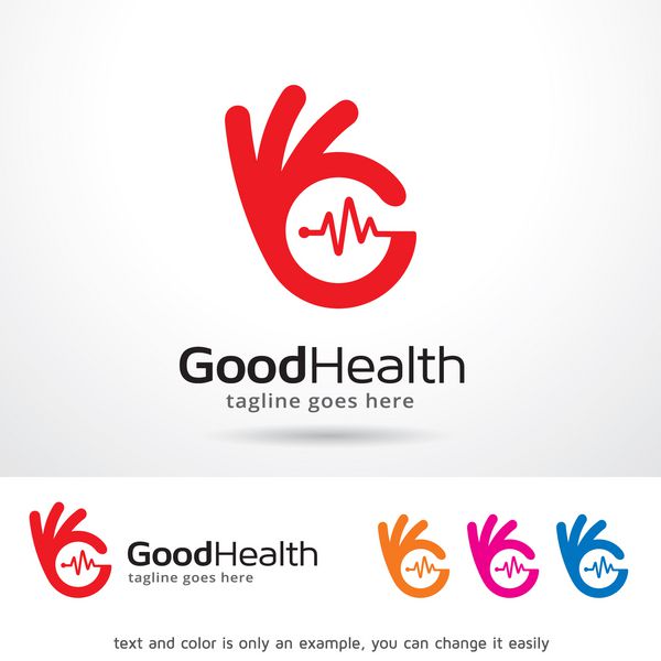 وکتور طراحی لوگو سلامتی خوب