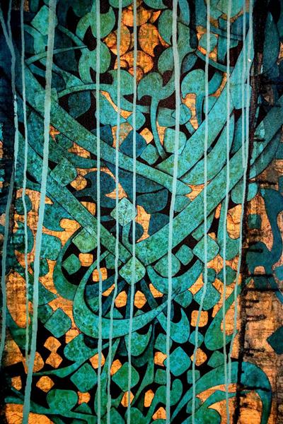 معنا نقاشیخط زیبای فارسی پوستر دیواری عمودی
