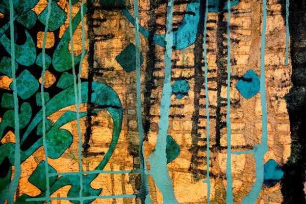 معنا نقاشیخط زیبای فارسی پوستر دیواری نمای نزدیک بافت