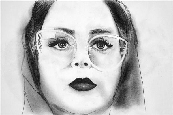 سوسن دنیای غم طراحی چهره با مداد