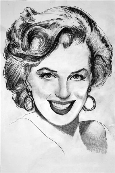 لبخند زیبا زن زیبا باران  عطر ناب  دل مشهور نگاهت هوس انگیز  تنها طراحی چهره زنان زیبا طراحی مداد