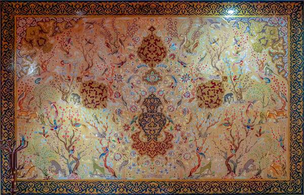 نگارگری روی سنگ هنر طراحی دیوار و نقوش زیبای اسلیمی و ایرانی در معماری قدیم و باستانی