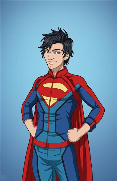 سوپرمن کوچک نقاشی دیجیتال