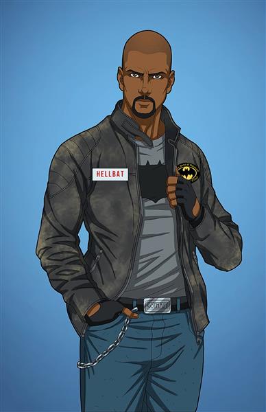 مرد سیاه پوست جنگجو نقاشی دیجیتال
