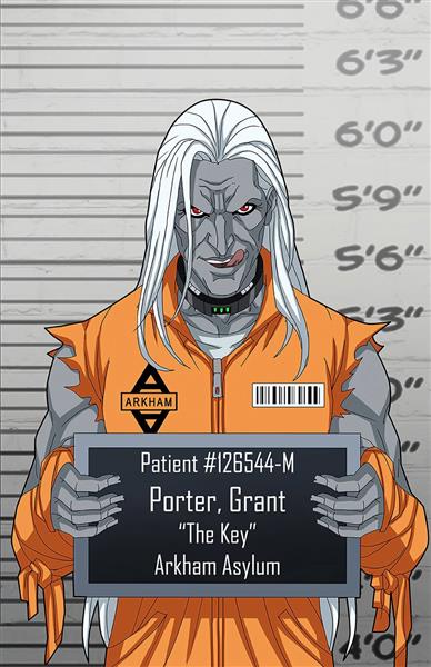 زندانی مرد فضایی مو سفید نقاشی دیجیتال