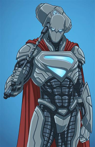 سوپرمن آهنی نقاشی دیجیتال