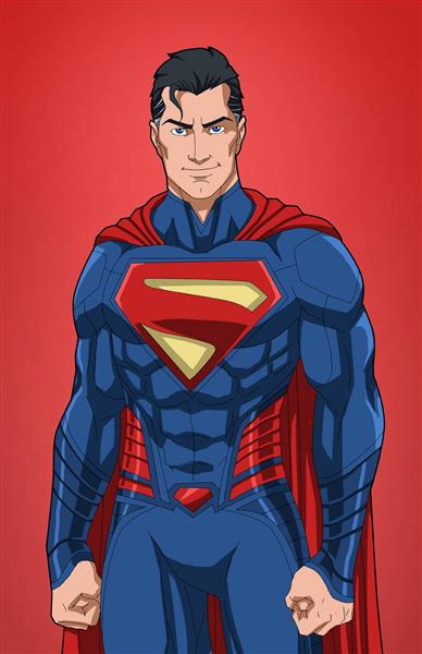 سوپرمن مدرن نقاشی دیجیتال
