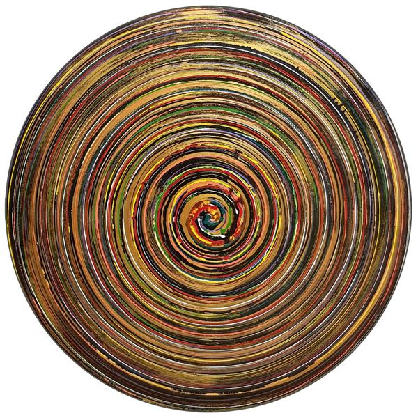 ژرفای درون تابلو دایره ای مدرن هنری طرح نقاشی زیبا رنگی