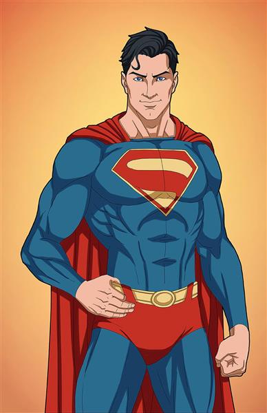 سوپرمن نقاشی دیجیتال