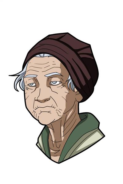 چهره زن پیر نقاشی دیجیتال