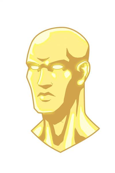 چهره مرد طلایی نقاشی دیجیتال