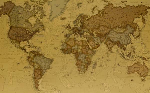 نقشه زمین طلایی پوستر دیواری