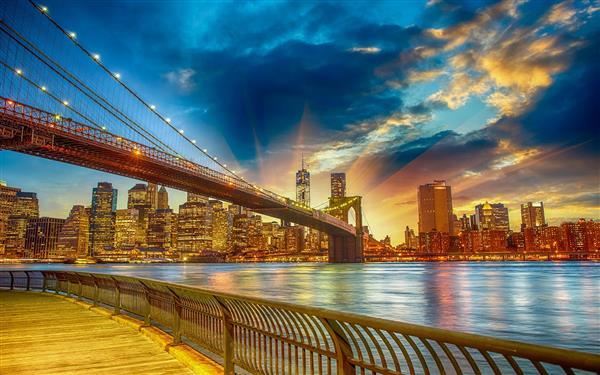 پل منهتن در شهر نیویورک