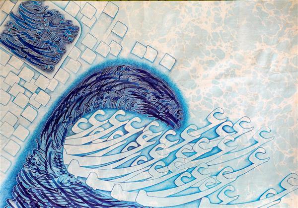 اسیر عشق تو از هر دو عالم آزاد است تابلو نقاشیخط اثر استاد مجید امامی