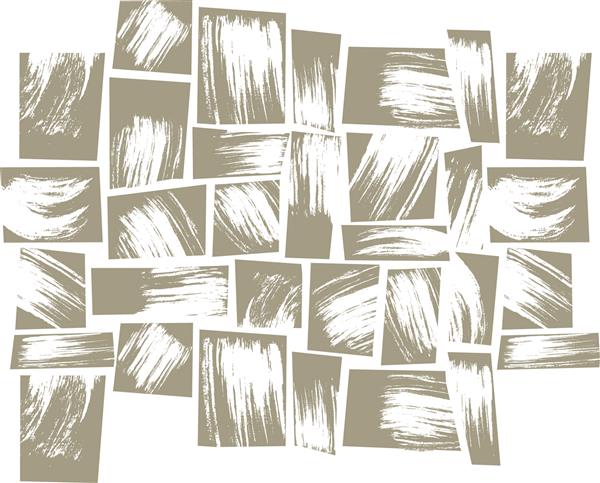 الگوی تکراری یک طرح لایه ای که با ضربه های قلم موی رنگ شده ایجاد شده است بخشی از یک مجموعه قلم موجی