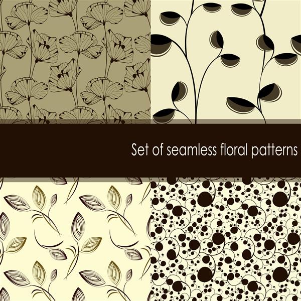 مجموعه ای از الگوهای بدون درز گل
