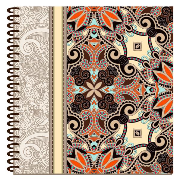 طراحی جلد دفتر یادداشت زینتی مارپیچ