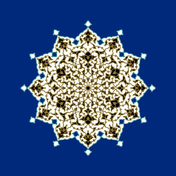 تزیین گل عربی طرح سنتی اسلامی عنصر تزئین مسجد