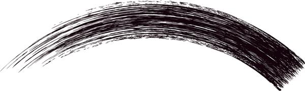 وکتور آرایش لوازم آرایشی و بهداشتی ریمل مژه و ابرو طرح بافت سکته مغزی جدا شده بر روی سفید الگوی واقع بینانه لکه زدن ریمل مژه و ابرو مژه های ریمل مژه و ابرو آرایش سکته مغزی سواچ دست خط سیاه مژه کشیده شده