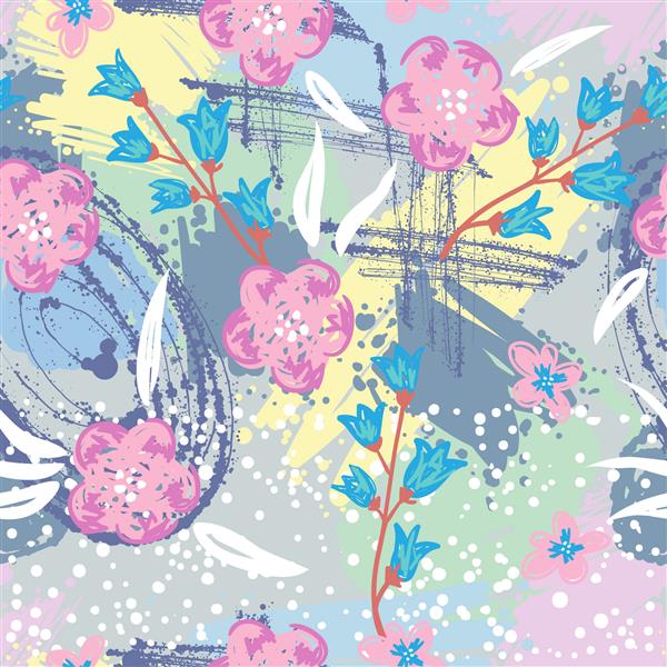 الگوی یکپارچه با گل زمینه هنری جهانی خلاق کارت گل طراحی گرافیکی مرسوم مد برای پوستر پوستر جلد دعوت نامه پلاکارد بروشور هدر
