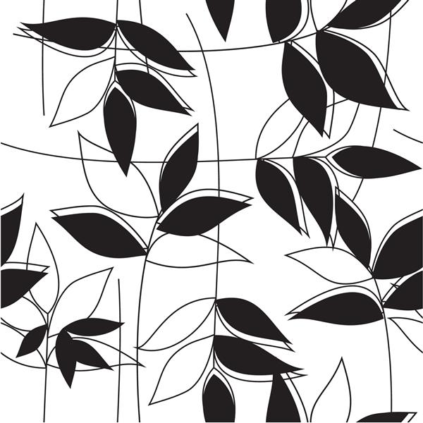 الگوی یکپارچه سیاه و سفید و گل نسخه وکتور