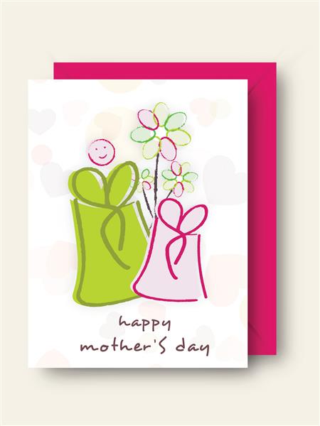 کارت تبریک یا هدیه همراه با جشن روز مادر مبارک
