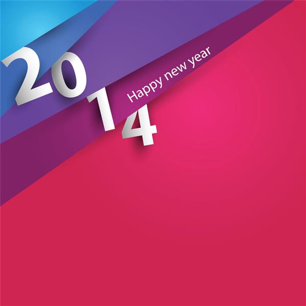 کاغذ گوشه ای برای سال جدید 2014 طراحی کنید