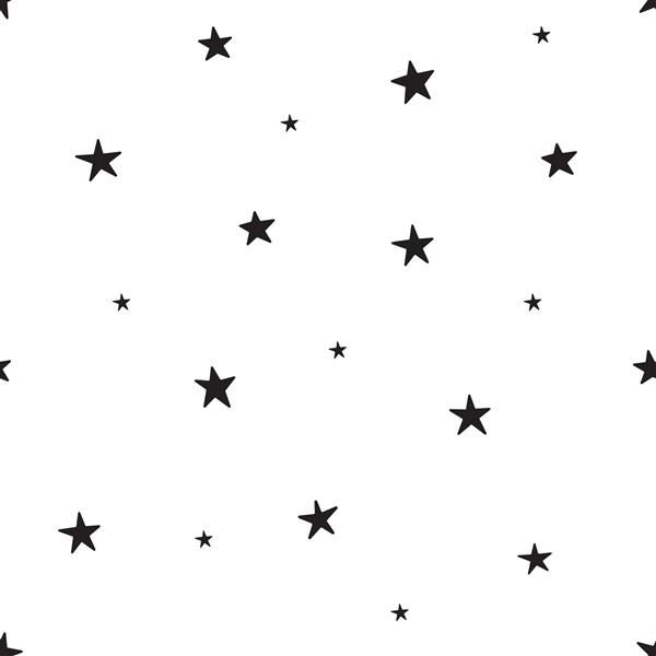 الگوی ستاره بدون درز تصویر وکتور سیاه و سفید