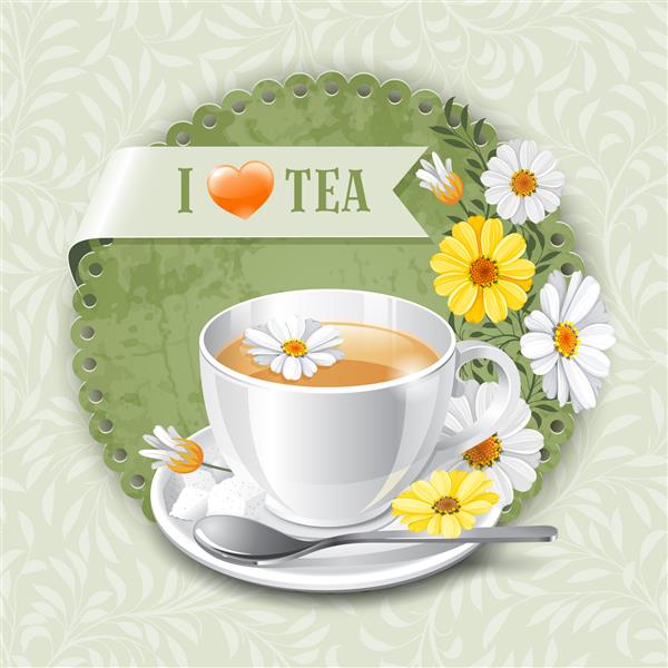 قالب کارت چای برای رستوران کافه بار