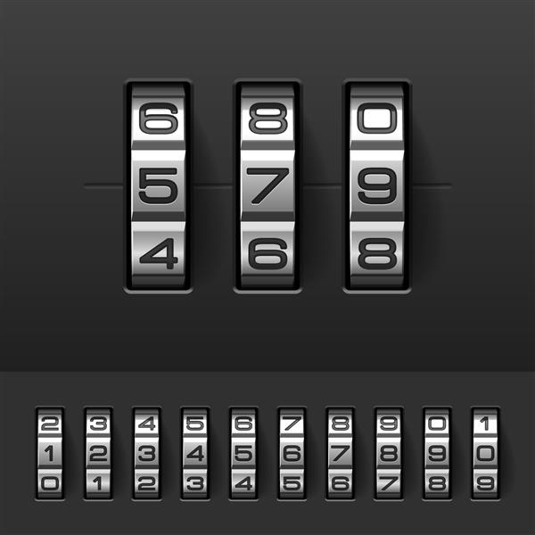 ترکیبی شماره قفل کد بردار