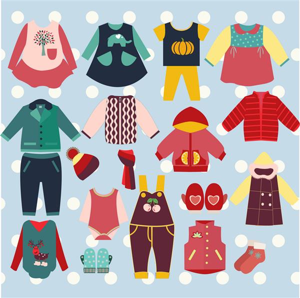 مجموعه لباس های ناز کودک لباس کودکان زمستانی
