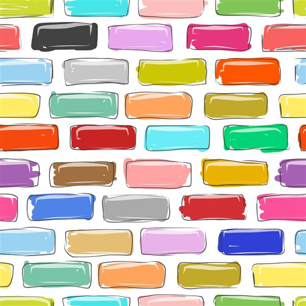 دیوار آجری رنگارنگ طرح برای طرح شما تصویر برداری