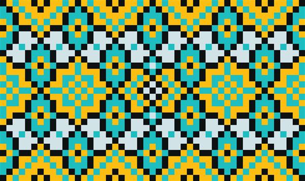 الگوی اسلامی از کاشی های رنگارنگ پس زمینه بدون درز یکپارچه