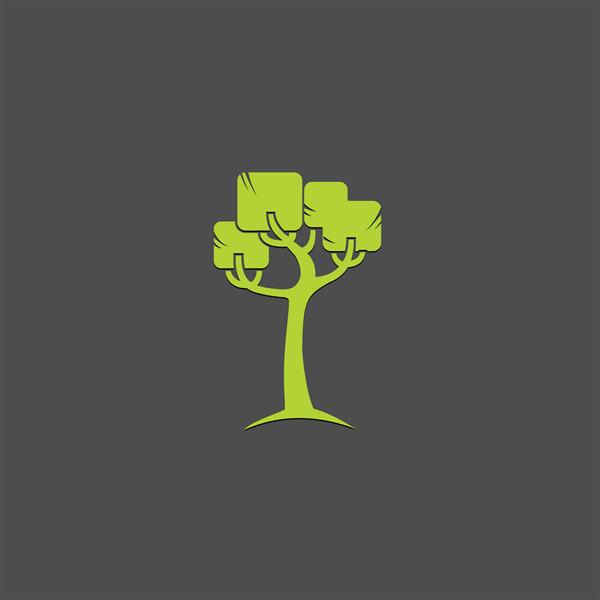 الگوی طراحی وکتور درخت مفهوم خلاقانه لوگو تایپ باغ نماد زیست محیطی ایده سازگار با محیط زیست طراحی آرم شرکت