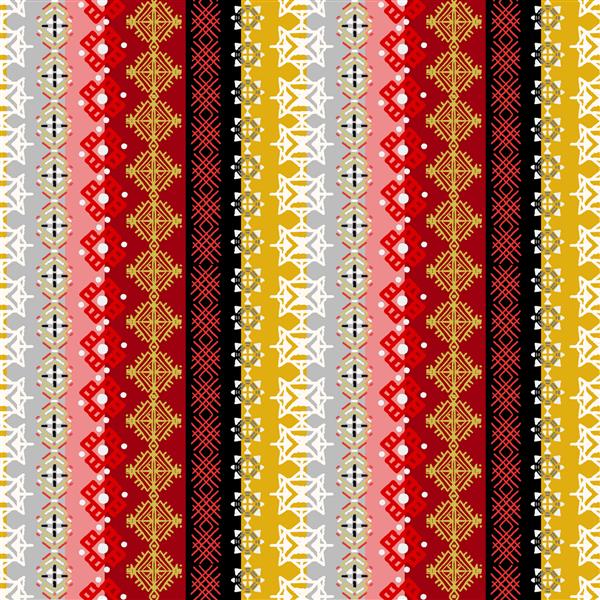 الگوی یکپارچه قومی بوهو چاپ هنر قبیله ای بافت زمینه رنگارنگ پارچه طرح پارچه کاغذ دیواری بسته بندی
