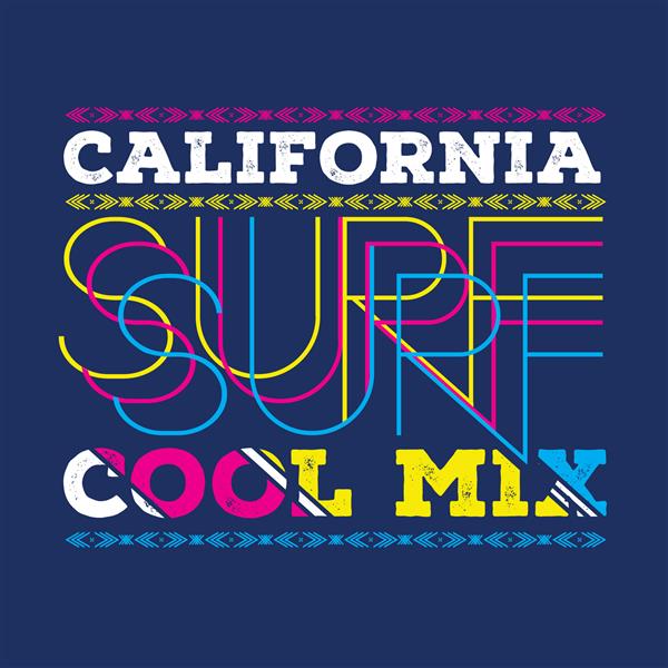 ساحل آفتابی گشت و گذار در کالیفرنیا طراحی تی شرت طرح جذاب