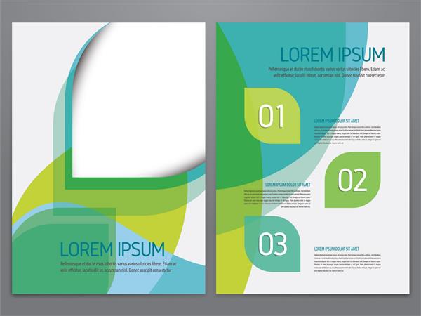 بروشور گزارش سالانه بروشور الگوی سبز رنگ جلد مجله طراحی شرکت تخت مدرن