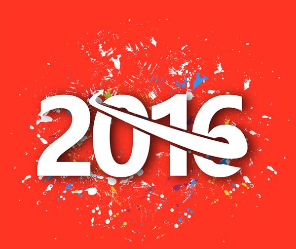 آگهی مهمانی سال نو 2016 طراحی الگوی پوستر