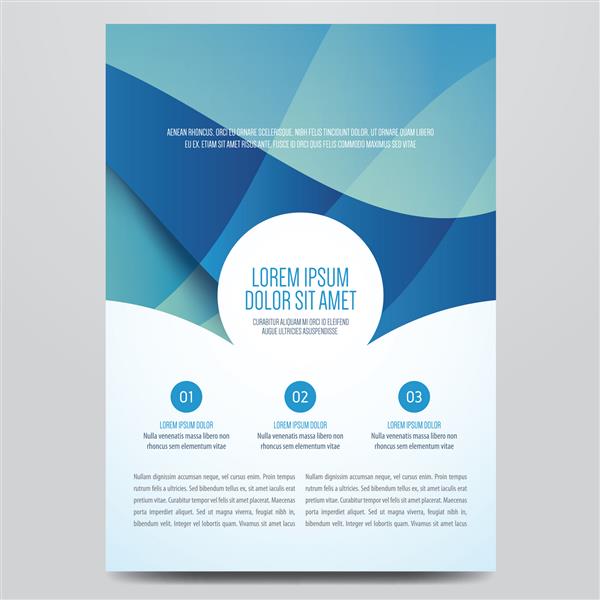 بروشور بروشور گزارش سالانه الگوی وکتور جلد مجله طرح سازمانی مدرن آبی