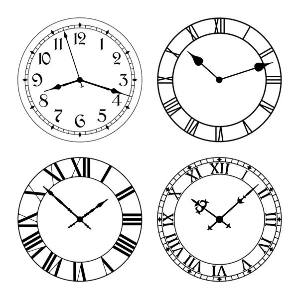مجموعه ای از صفحه های مختلف ساعت قابل ویرایش به راحتی برداشته دست ها را جایگزین کرده و طراحی کنید