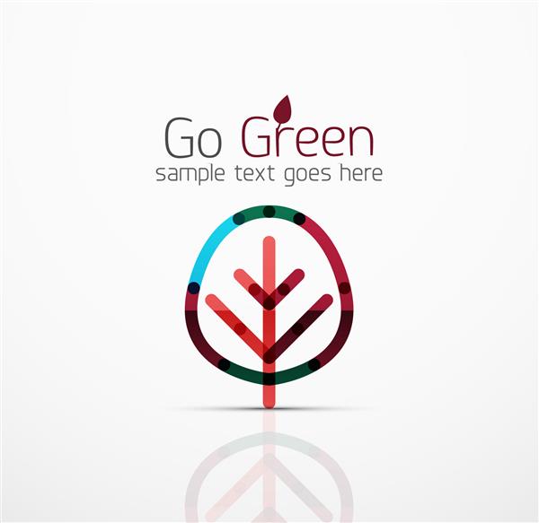 وکتور ایده لوگوی انتزاعی برگ زیست محیطی گیاه طبیعت نماد تجاری مفهوم سبز الگوی طراحی خلاق لوگو