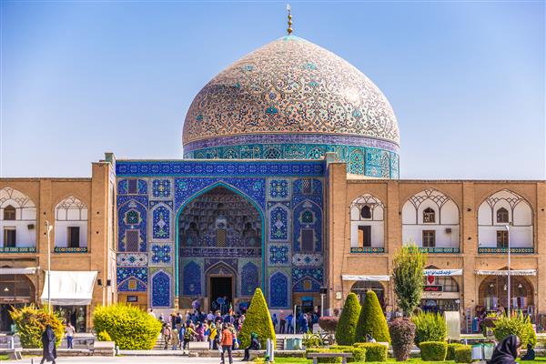 اصفهان ایران نمای مسجد شیخ لطف الله در شهر اصفهان